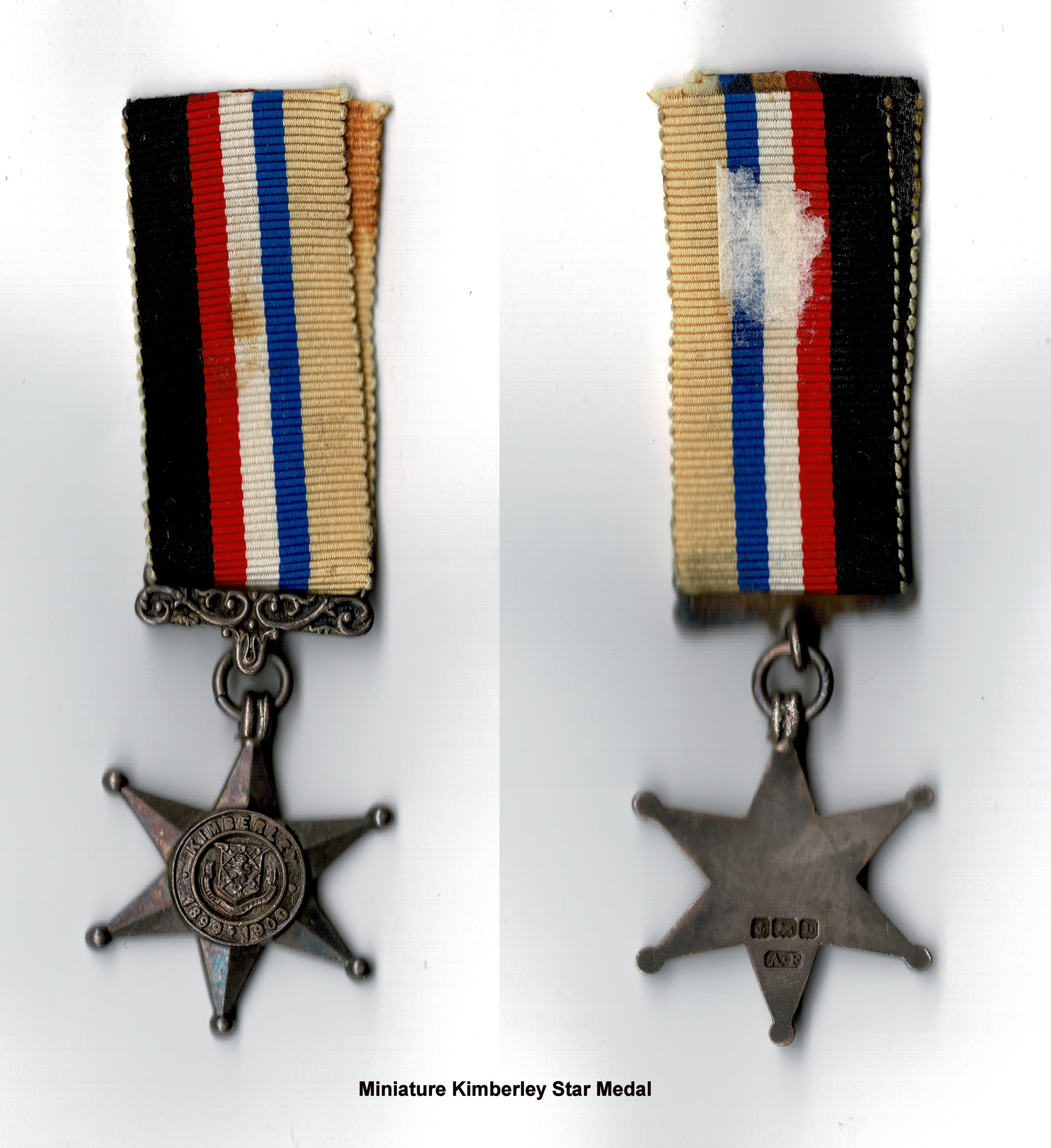 Kimberley Star Medal miniature 