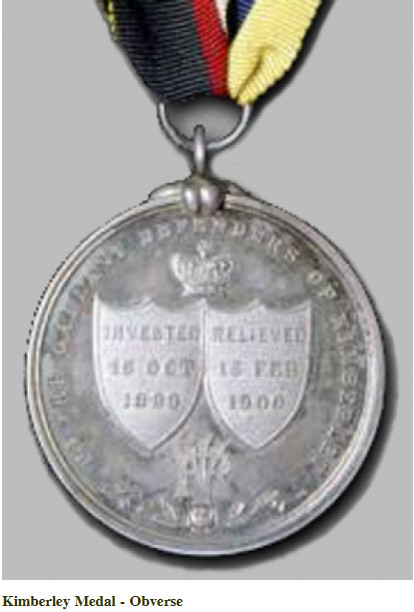 Kimberley Medal obverse